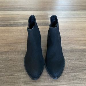Black suede chelsea ankle boots
